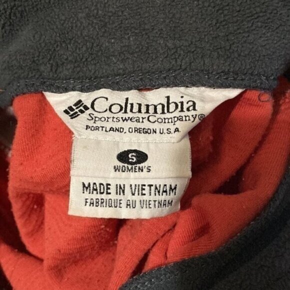 COLUMBIA Orange Zipper Fleece Pullover - Picture 11 of 11
